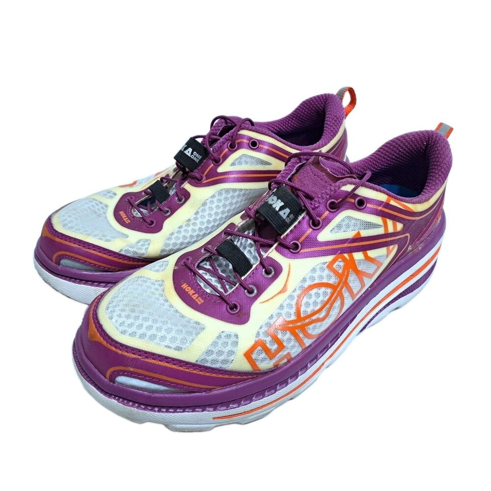 Hoka One One Bondi 3 Women's Size 9 Purple Pink Running Shoes Sneakers 20609